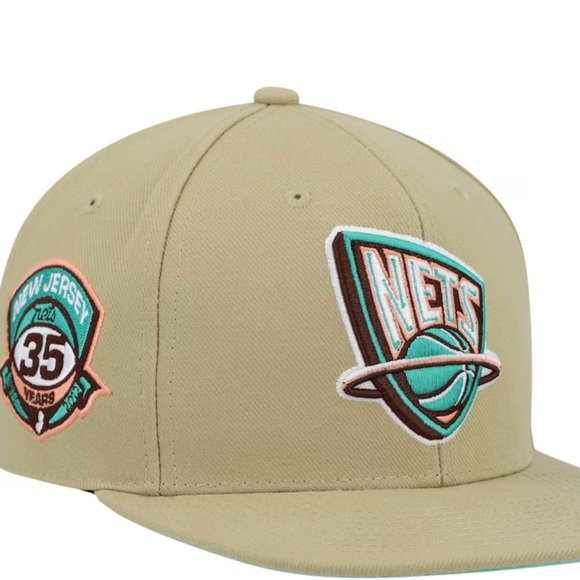 Mitchell & Ness Other - Men's New Jersey Nets Mitchell & Ness Khaki 35th Anniversary Hardwood Classics
